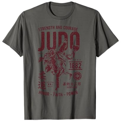 Traje de judo retro desgastado hombres vintage judo Camiseta