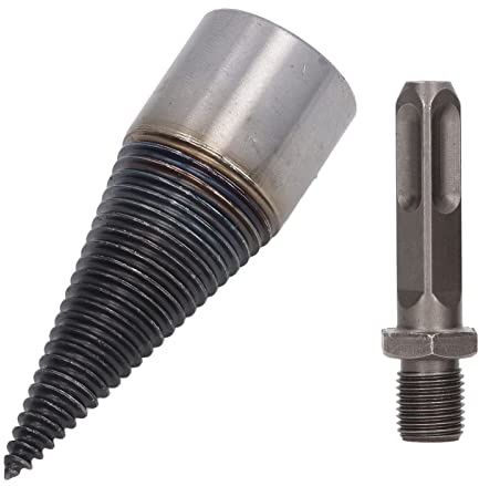 Brennholzbohrer, Holzspalter, Hocheffizient, Verschleißfest, Abnehmbar, mit Vierkantschaft für Walnuss (32mm)