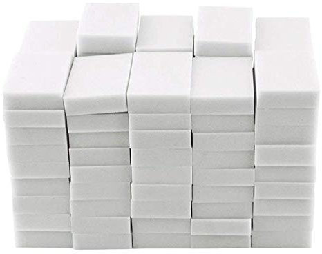 Gomma per Spugne per Pulizia Magica, Detergente per Gommapiuma per Uso Domestico Schiuma per Cucina, Mobili, Auto, Pelle (Confezione da 50)