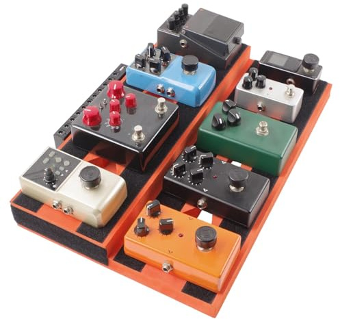 ETUCYNG Effects Pedalbräda, gitarreffektpedalbräda – pedalbräda utan glideffekt – bärbara gitarrlager, lätt bas – fäste för show, fester