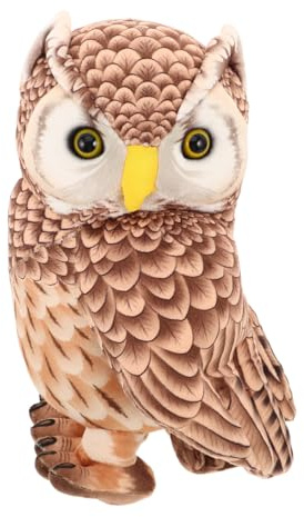 INOOMP Peluches Hibou Doux et Réalistes Coussin Forme de Chat-Hibou Peluche Adorable et Confortable pour Garçon Fille Décoration Salon et Chambre