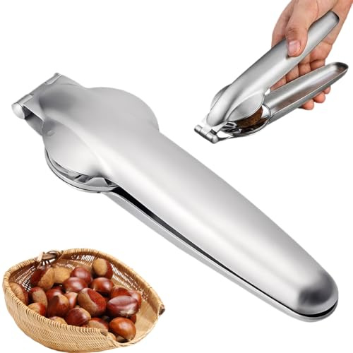 LAKPYN Pinza para Castañas, Alicates para Castañas, Pelador de Castañas de Acero Multifuncional, Utensilios de Cocina de Acero Inoxidable