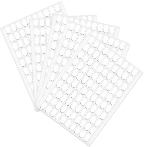YUVKIN 500 pcs Points de colle double face en gel transparent, pâte de musée amovible, points adhésifs en gel, pâte adhésive pour artisanat, affiches (13 x 8 mm) (Transparent)