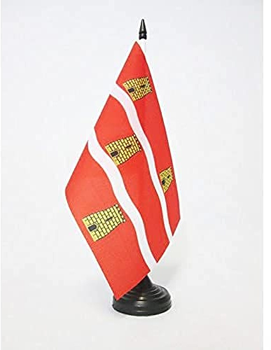 AZ FLAG Bordsflagga Departementet Deux-Sèvres 21x14 cm Plastfot
