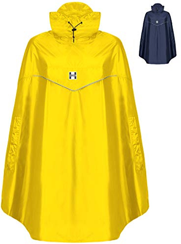 HOCK Bicycle Rain Poncho 'Rain Light' with Hood and Side Arm Opening – Extra Light Rain Cape for Men and Women – 100% Waterproof Bicycle Poncho Including Storm Band