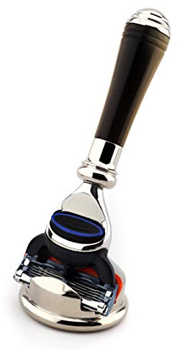 Horn Replica Mini Handle Razor & Holder Shaving Combo for Men High Grade Resin and New model Design 1 Five Edge Cartridge Included