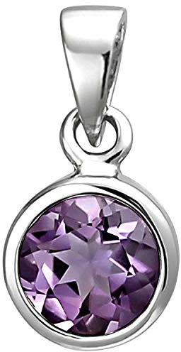 Jobo Damen-Anhänger aus 925 Sterling Silber mit Amethyst 7 mm