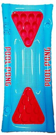 Henbrandt Table gonflable de bière-pong - 166 cm x 77 cm - Jeu flottant pour fête d'anniversaire, enterrement de vie de jeune fille, enterrement de vie de jeune fille, amusement d'été, radeau aérien