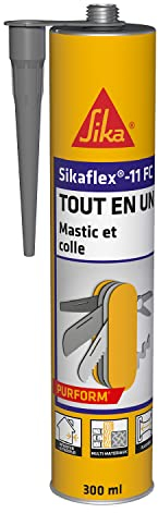 SIKA - Mastic joint et colle multi-usages - Tout en un - Multisupports - Sikaflex 11 FC Purform Gris Béton - Intérieur et extérieur - Idéal travaux de bricolage - Durcit rapidement - 300 ml