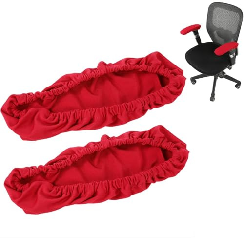 Tissting Funda de Brazo para Silla de Oficina, Protector Elástico Extraíble para Reposabrazos Cubierta Giratoria 2 Piezas Poliéster Funda de Reposabrazos para Silla de Computadora y Oficina en Casa
