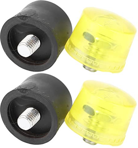 Tête de Frappe en Caoutchouc, 2 Ensembles D'accessoires de Marteau de Rechange pour Maillet en Caoutchouc M10x1, Têtes de Marteau Réduisant le Bruit pour L'artisanat du Cuir, les Bijoux, le(Φ35mm)