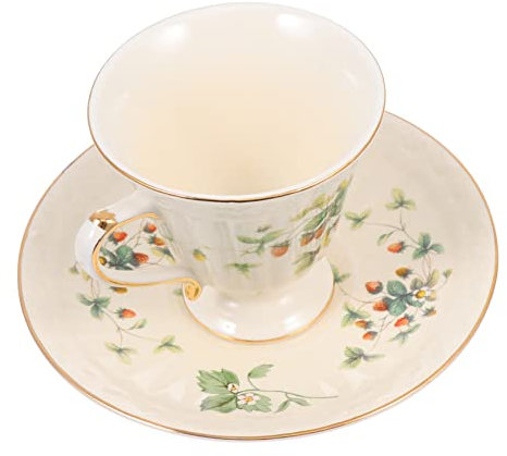 Anneome Tasse à Café Avec Soucoupe Céramique De Tasses De Style Rétro Pour Café Thé Et Boissons