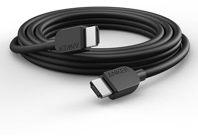 Anker 8K@60Hz HDMI Cable, 10 ft Ultra HD 4K@120Hz HDMI to HDMI Cord, 48 Gbps Certified Ultra High-Speed Durable Cable with HDR, Compatible with PlayStation 5, Xbox, Samsung TVs, and More