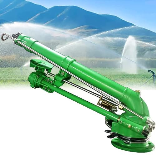 ZXSYYDS Arroseur d'eau à Impact Impulse,Arroseur à impulsions en métal,arroseur à Impact réglable,Vitesse et Angle réglables, avec buse de Rechange, pour fermes, vergers, foresterie