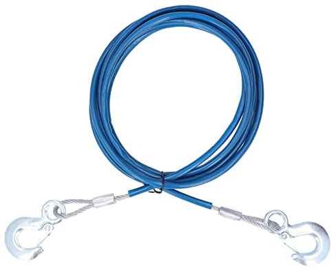 Auto Abschleppseil, Abschleppwinde Kabel Abschleppen Stahlwinde Kabel 4mx10mm/157,48x0,39 Zoll Drahtseil 5 Ton/11023Lb Tragfähigkeit für SUV Off Road Abschleppen von Fahrzeugen in Straßenrand Notfall