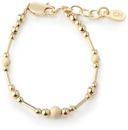 Cherished Moments Kids 14K Gold-plated over 925 Sterling Silver Bracelet with Liquid Gold and Gold Stardust Accents for Babies, Toddlers, and Little Girls (9 months - 4 Years)