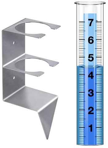 Pluviometro digitale, Indicatore 'acqua per la pioggia - Pluviometro wireless con paletto,Indicatore 'acqua riutilizzabile, raccoglitore 'acqua piovana per percorsi, patio, giardino, cortili, prati