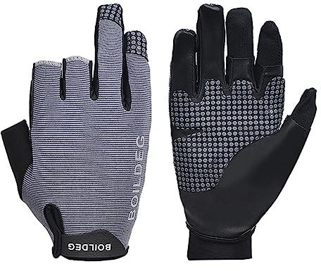 OHPHCALL Anti Rutsch Angelhandschuhe Mit Reflektierendem Logo Professionelle Outdoor Anglerhandschuhe Größe L Für Sicheres Fischen Und Bootfahren