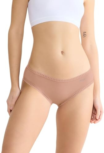 Sloggi Women's Go Crush Hipster C3P - Slip da Donna, Colore: Cameo Brown, Taglia M (Confezione da 3), Cameo Brown, M