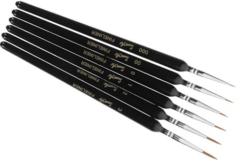 BEBEMOKO 6St Hook-Line-Stift-Set Pinsel Kalligraphie Flair-Stifte Farbstift süße Stifte Pastell zeichnen stifte malerbürste painting brush brushmarker traditionelle Kalligrafie Eisen Black