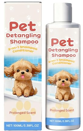 Shampooing désodorisant pour Animaux de Compagnie – Formule nettoyante Douce, Anti-puces et Mouches, éliminateur d'odeurs | nettoyant hydratant sans Danger pour Les Chats et Les Chiens, soulage dé