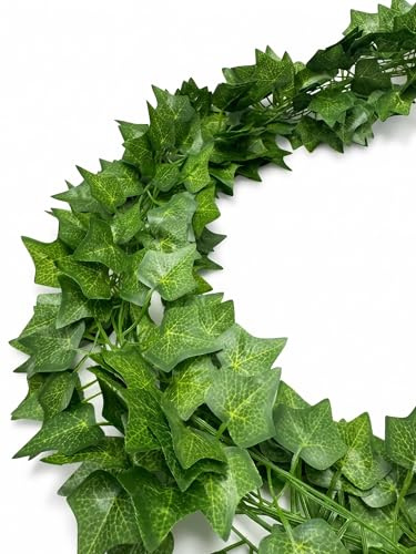 Apexrizon Fake Ivy 24 Pack 168FT Artificial Plants Indoor Outdoor Fake Plants Green Leaves Hanging Plant Fake Vines for Wedding Party Garden Bedroom Wall Decoration