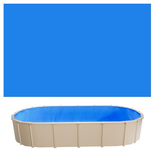 VEVOR Liner per Piscina Ovale 360 x 623 cm con Bordo a Incastro, Rivestimento Interno in Vinile Resistente per Piscina Fuori Terra, Altezza Parete 120 cm, Toppe di Riparazione, Installazione Facile