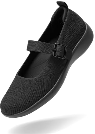 DREAM PAIRS Womens Ballet Mary Jane Flats Shoes,Black,8