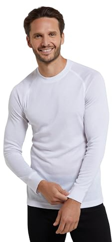 Mountain Warehouse Talus Mens Long Sleeve Baselayer Top White (Round Neck) L