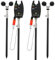 NGT Carp Fishing 4x Black 30-50cm Banksticks + 2x Bite Alarms & Rod Rests Tackle