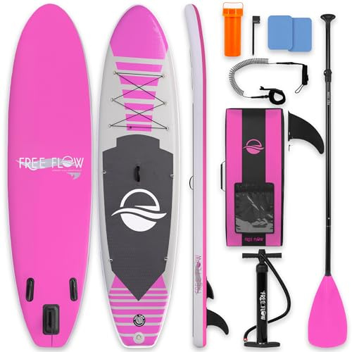 SereneLife Stand up Paddle Board Gonfiabile - Pagaia SUP Antiscivolo, Pompa, Cordino di Sicurezza e Accessori Giovani