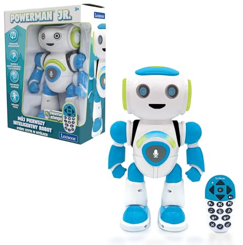 Lexibook Powerman Jr. interaktywna inteligentna zabawka Robot, który czyta w myślach zabawka dla dzieci tańcząca muzyka Zwierzęta, ROB20PL