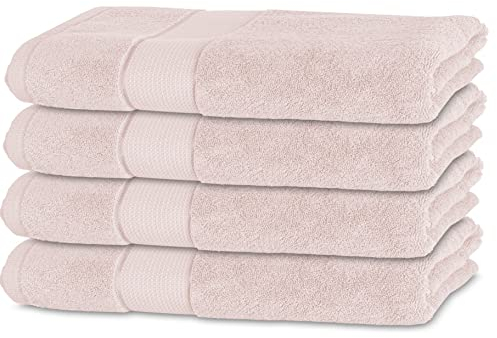 BANANALU 4er Set Handtücher 100% Baumwolle 50x100 Qualität 450g/m2, Rose, Primrose Pink 12-2904