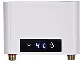 Chauffe-eau électronique instantané de douche 220 V - Température au choix 30 à 52 °C - Avec kit de douche de salle de bain - Pour lavabo à main, cuisine, salle de bain, lavabo (3500 W sans kit de