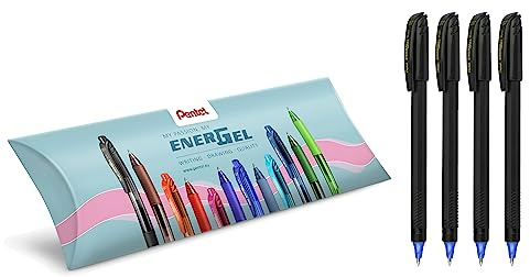 Pentel BL417R penna roller gel Energel Eco 96% materiale riciclato 0,7 mm blu 4 pz