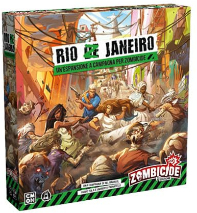 Asmodee - Zombicide: Zweite Ausgabe, Rio Z Janeiro - Erweiterung des Brettspiels, italienische Ausgabe