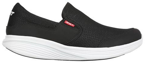 MBT MODENA III SLIP ON Zapatillas de Deporte para Hombre sin Cordones. Deportivas Caminar Anatómicas y Cómodas. Calzado Fisiológico Confort y Estabilidad de Suela Curva. Sneakers Modernas. Color Negro