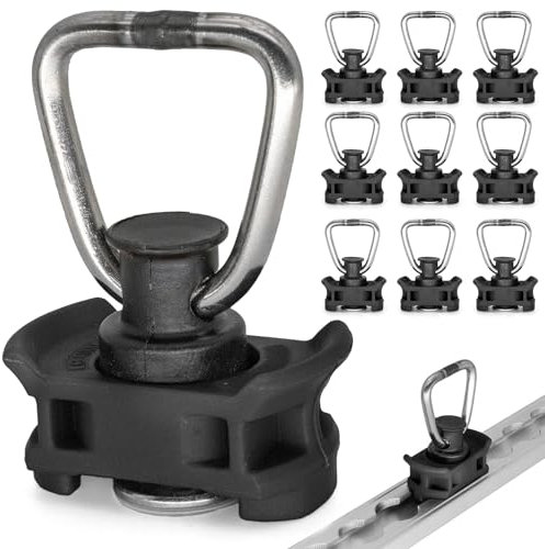 Forhandy 10 Stück Airlineschiene Zubehör Kunststoff Airlineschiene Fitting, Airline Fitting für Sicheres Verzurren, Laden 800 kg/daN