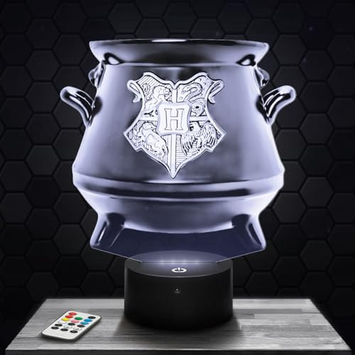 Bedside lamp Cauldron H. Potter Bedroom Decoration for Boys and Girls 3D Lamp Fantasy Film Magic Gift Idea H Potter Gift idea Office Decoration. Original Christmas, Gift idea for Teenagers