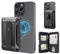 ZtotopCases für Magsafe Wallet, Magnetischer Kartenhalter und RFID-Blockierungsfunktion, Magnetische Geldbörse für iPhone 16/15/14/13/12 Serie, Passend für 3–4 Karten, Schwarz