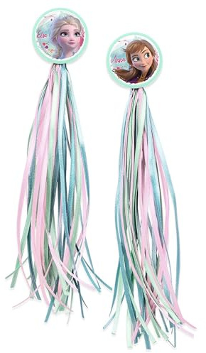 sarcia.eu Rubans décoratifs à Franges pour Guidon de vélo, Trottinette, lot 2 pièces (Frozen)