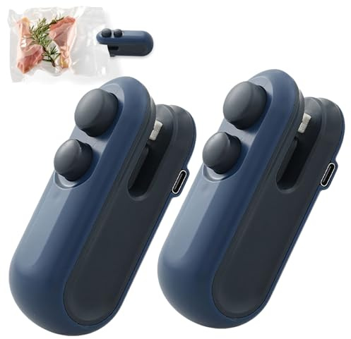 Mini macchina per sigillare sacchetti termici, sigillatrice sottovuoto portatile per conservazione, sigillatrice termica portatile, macchina magnetica per sigillare sacchetti per conservare alimenti e