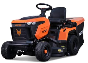 FUXTEC Rasentraktor FX-RMT92A, Aufsitzmäher mit 92cm Schnittbreite, 6-stufige Schnitthöhenverstellung, 452ccm Hubraum, Hydrostat, Rückwärtsmähen, geeignet für Flächen bis 6500m²