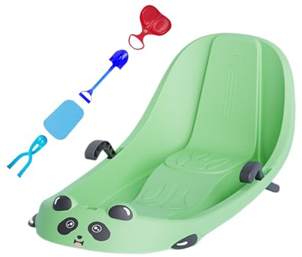 Luge pour - Dossier Intégré Équipement Sportif | Luge pour avec Frein Intégré | pour Temps Froid Filles Préscolaires Collines Enneigées Parc Arrière-Cour Terrain De Jeu