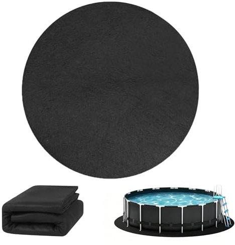 Yunlaishaocer Pool Bodenplane rund – PE Poolunterlage für Stahlwandbecken, Bodenschutzplane als Unterlegmatte für Outdoor Whirlpools, strapazierfähige Bodenfolie gegen Durchstiche (460cm)