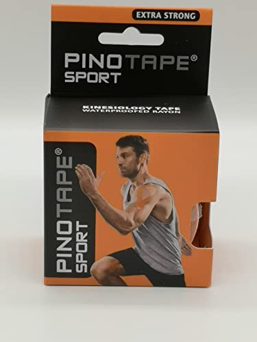 Pinotape Pro Sport ® - das Original - kinesiologisches Tape verschiedene Farben und Designs 5 cm x 5 m- besonders hautverträglich - Kinesiologie - Physio-Tape (Orange)
