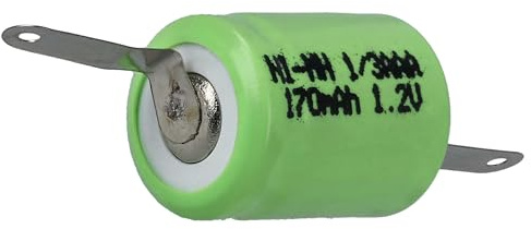 vhbw Akku Ersatz für 1/3AAA für Modellbau (170mAh, 1,2V, NiMH Grün)