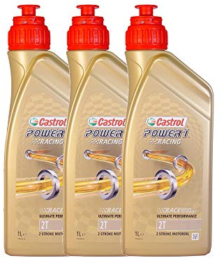 Aceite de motor para moto Castrol Power 1 Racing, 2T, 3 litros