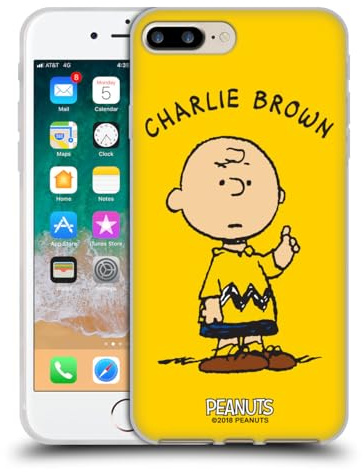 Head Case Designs Officially Licensed Peanuts Charlie Brown Characters Gel Case [Military Grade Protection] Compatible with Apple iPhone 7 Plus/iPhone 8 Plus and Compatible with MagSafe
