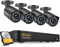 Anlapus 1080P POE Überwachungskamera Set mit 1TB Festplatte 8CH POE NVR Plus 4 Außen IP Kamera 30M IR Nachtsicht für Haus Überwachung